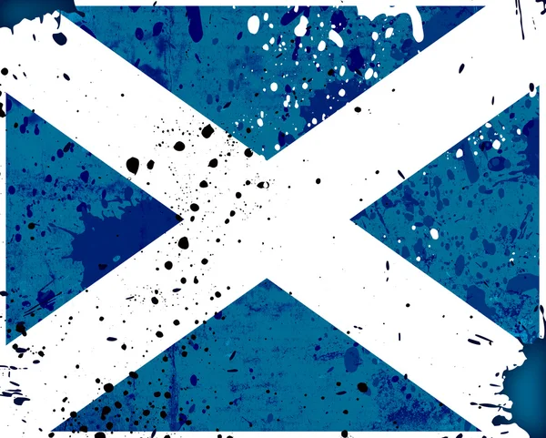 Гранж-шотландский флаг — стоковое фото