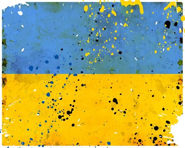 Grunge Bandera de Ucrania —  Fotos de Stock