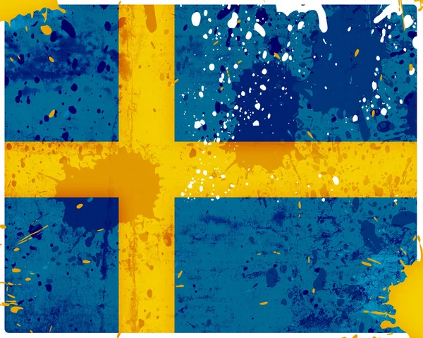 Grunge Svédország lobogója — Stock Fotó