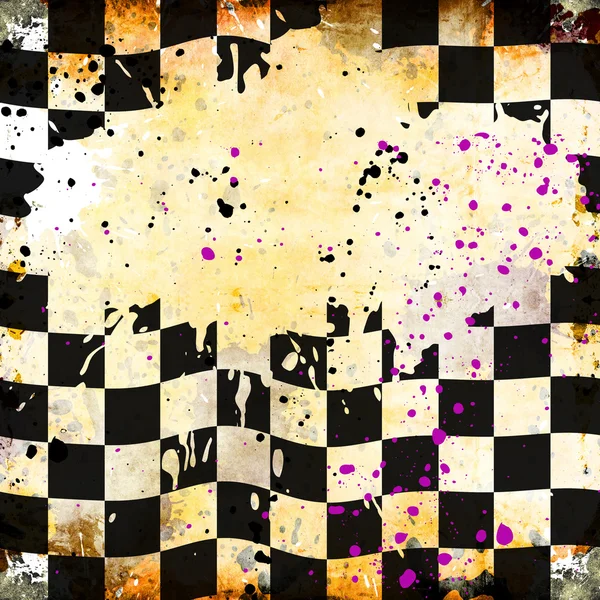 Grungy fundo de tabuleiro de xadrez — Fotografia de Stock