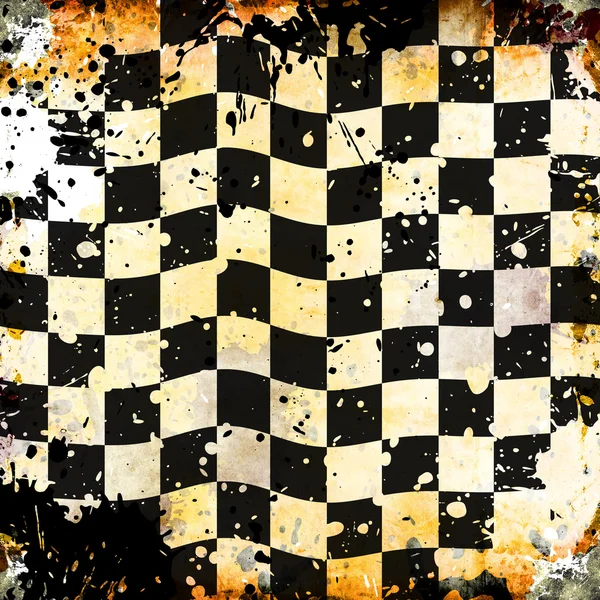 Grungy fundo de tabuleiro de xadrez — Fotografia de Stock