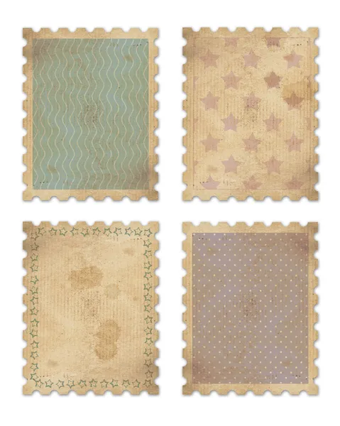 Four vintage stamps — Stock Photo, Image