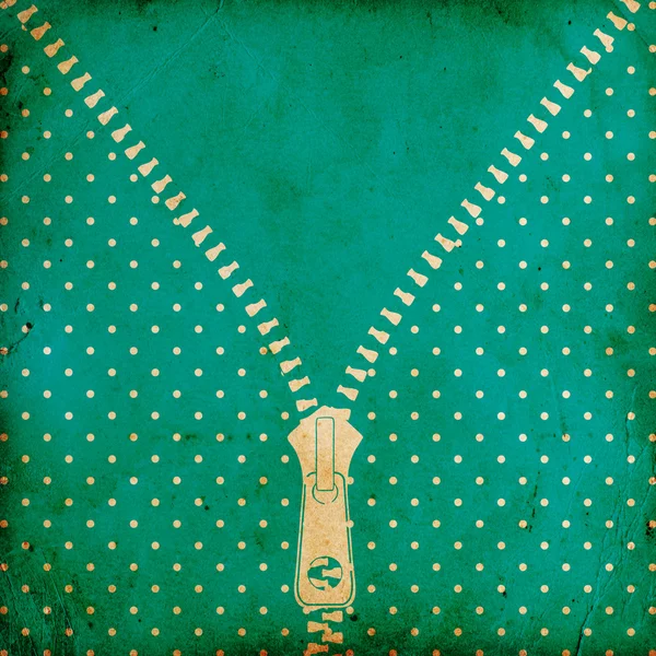 stock image Vintage dotted background with zipper