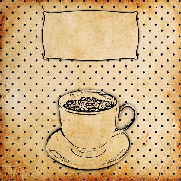 Старинный кофе фон — стоковое фото