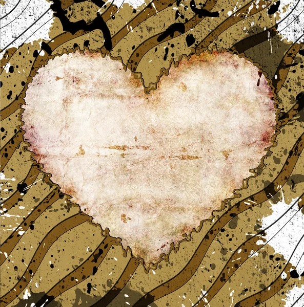 ベクトルグランジの心臓 — ストック写真