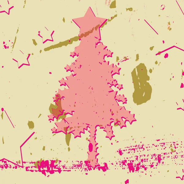 Grunge 的圣诞树 — 图库照片