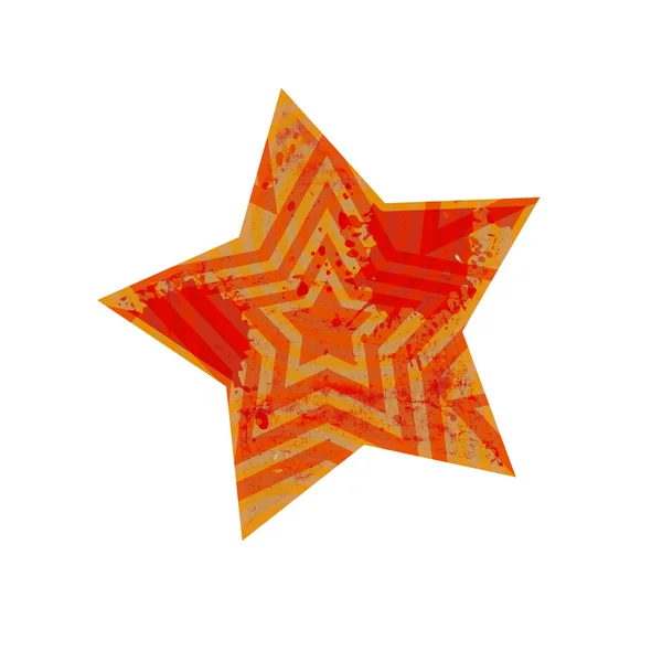 Grunge estrela no fundo branco — Fotografia de Stock