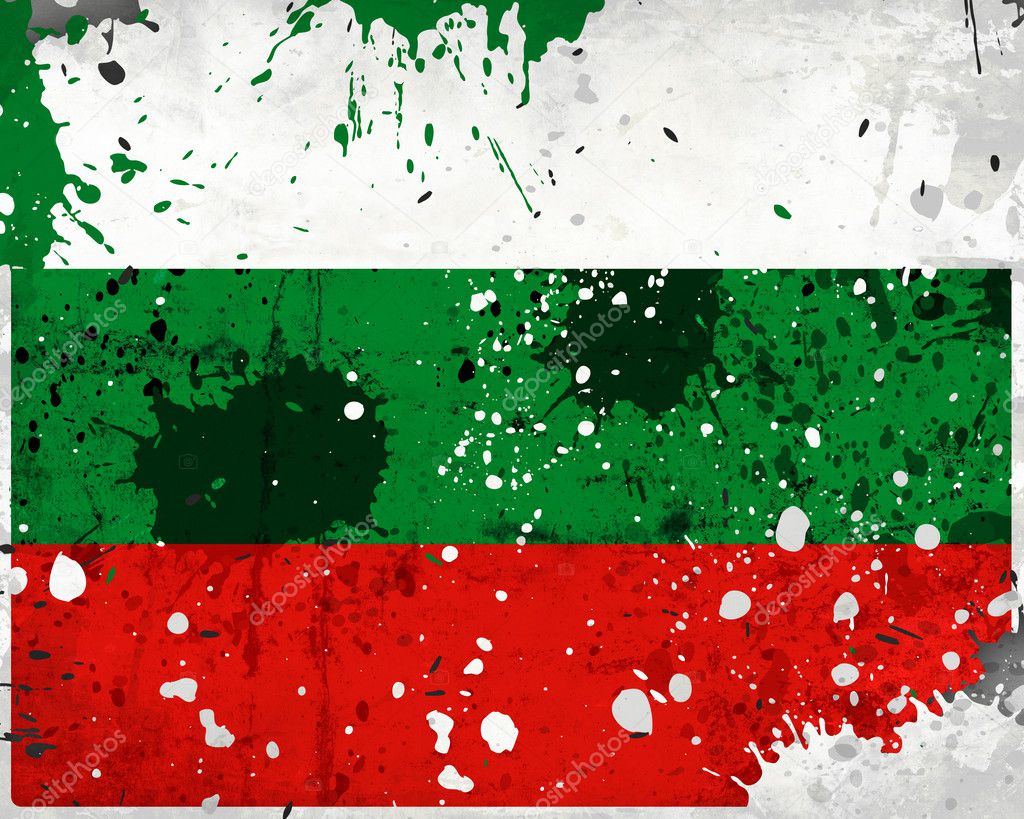 Grunge Bulgaria flag with stains