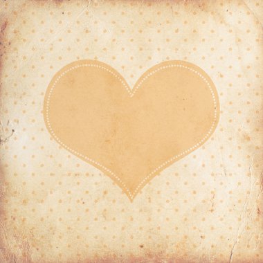 Vintage background with heart clipart