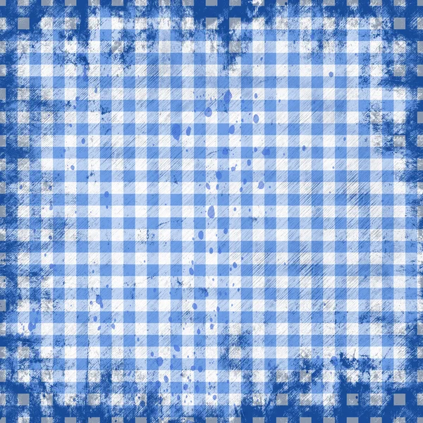 Grunge illustration of picnic tablecloth — Stock Photo, Image