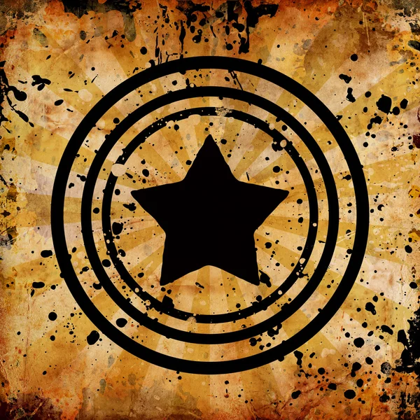 Grunge-Star mit abstrakten Flecken — Stockfoto