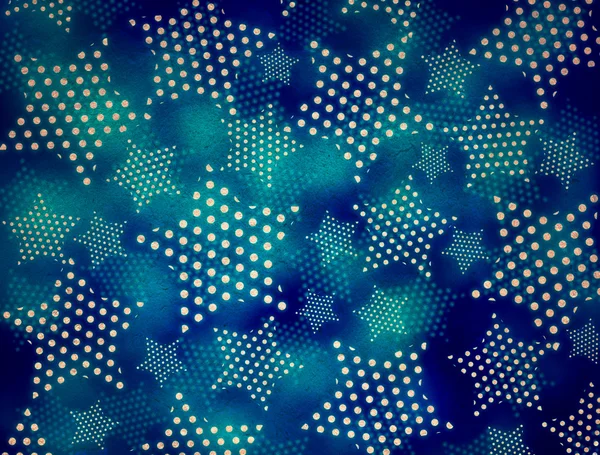 Grunge background with glowing stars — Stock Photo, Image