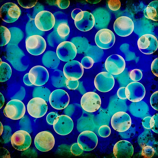Grunge-Hintergrund mit glühenden Blasen — Stockfoto