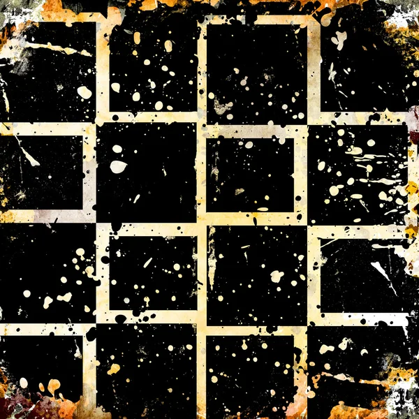 Grungy chessboard background with stains — Stock Photo, Image