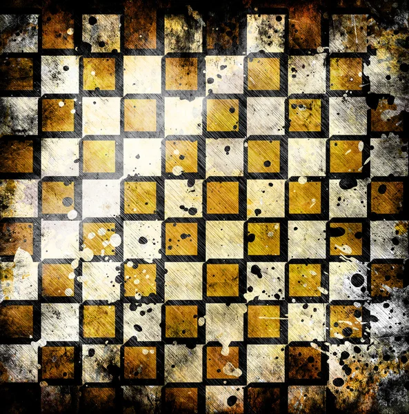 Яскравий гранжевий шаховий фон — стокове фото
