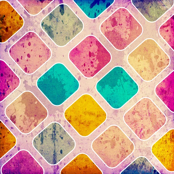 Grunge quadrados coloridos — Fotografia de Stock