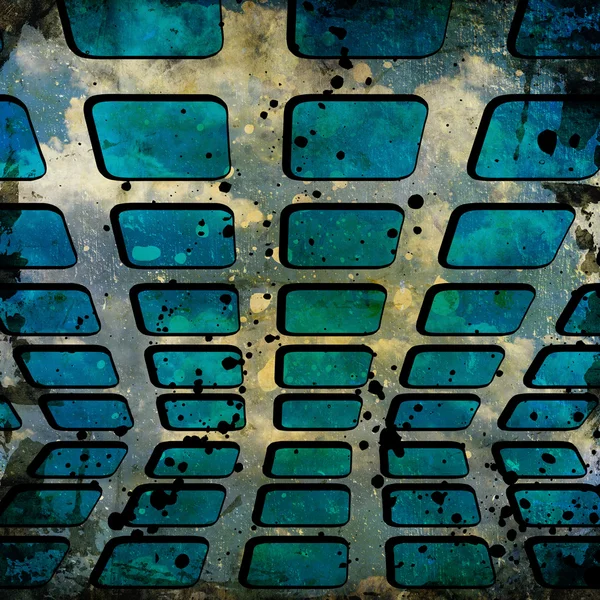 Grunge squares on grunge background — Stock Photo, Image