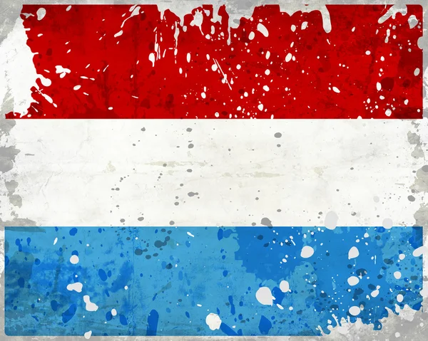 Grunge Luxemburg vlag met vlekken — Stockfoto