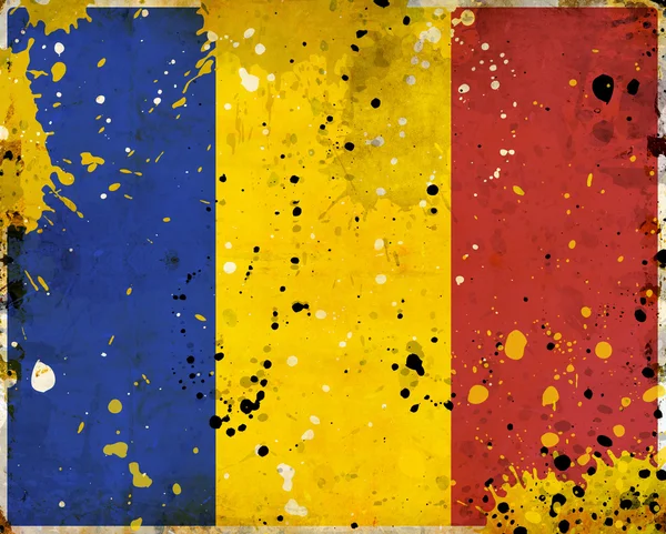 그런 지 루마니아 깃발 — 스톡 사진