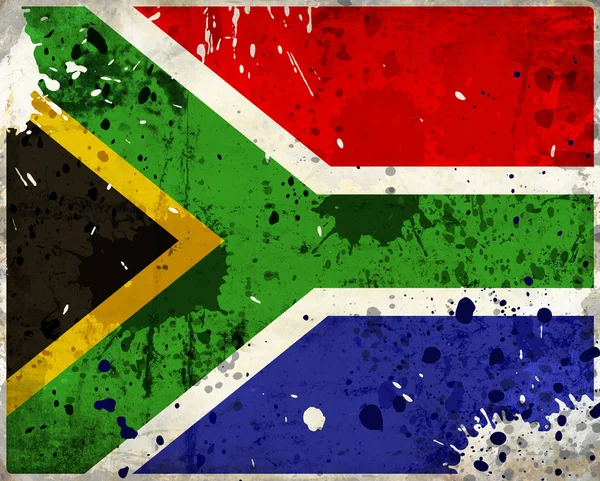 Grunge Sydafrika flagga — Stockfoto