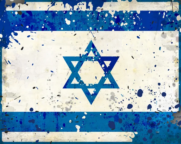 Grunge Israel flag with stains — Stock Photo, Image
