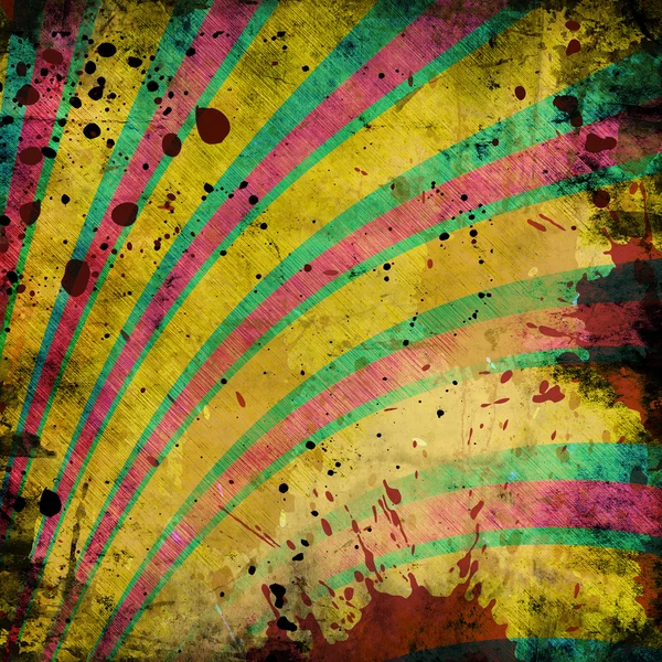 Grunge achtergrond met kleurrijke strepen — Stockfoto