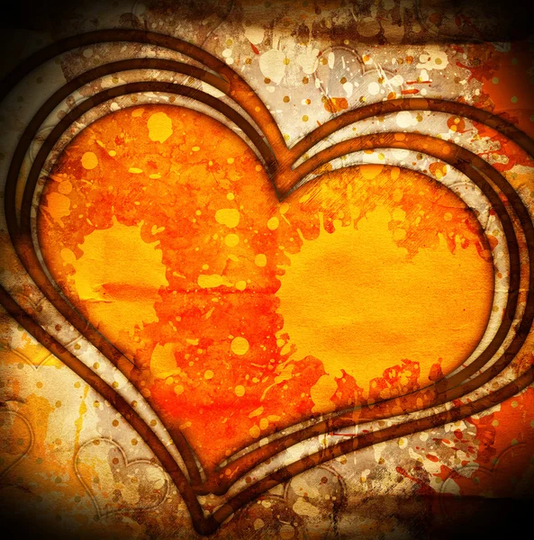 Grunge καρδιά απεικόνιση — Φωτογραφία Αρχείου