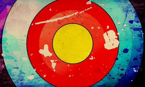 Grunge illustraction of colorful target — Stock Photo, Image