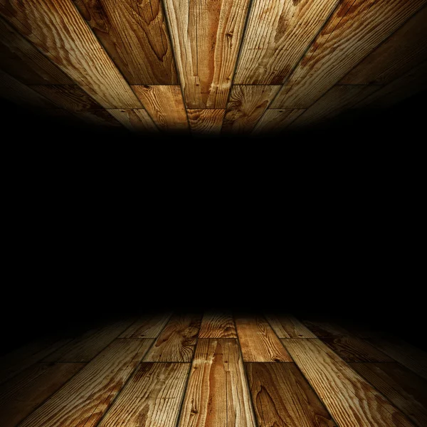 Sala de madeira com lugar para texto — Fotografia de Stock