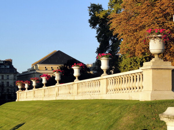 Цветочные композиции, Люксембургские сады, Париж
