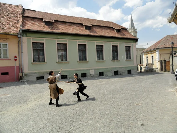 Duel in the town of Sighisoara