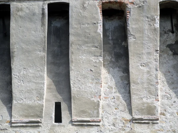 Detail domu rustikální krytiny simulace suché kamenné zdi — Stock fotografie