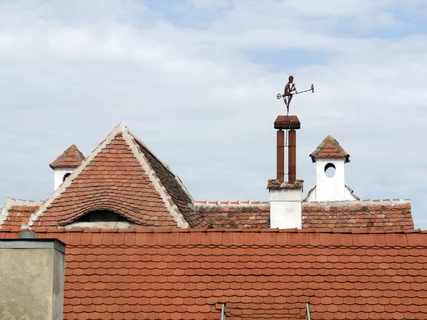 çatı sighisoara eski şehrin görünümü