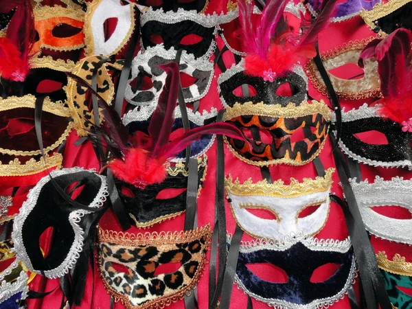 Carnaval masker, winkel Stockfoto