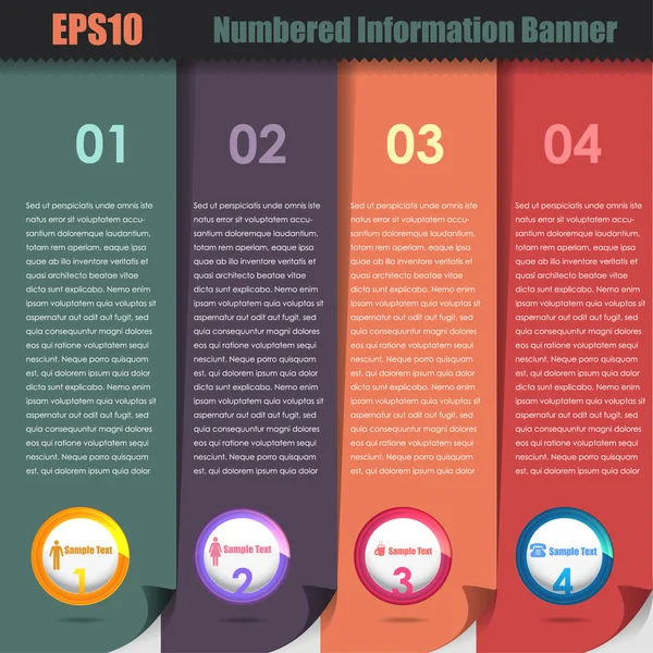 Vektor Hintergrundnummernoptionen Banner & Karte — Stockvektor