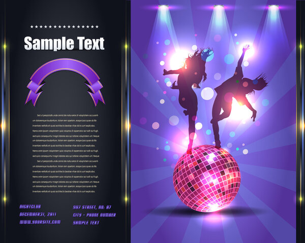Party Brochure Flyer Vector Template