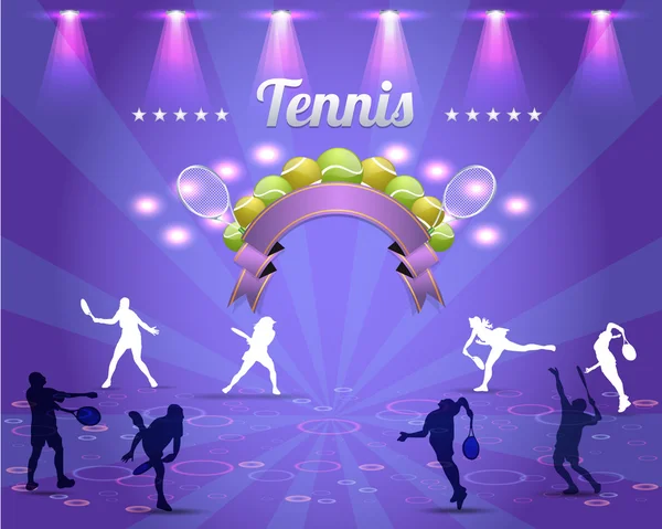 Escudo de tenis Diseño vectorial — Archivo Imágenes Vectoriales