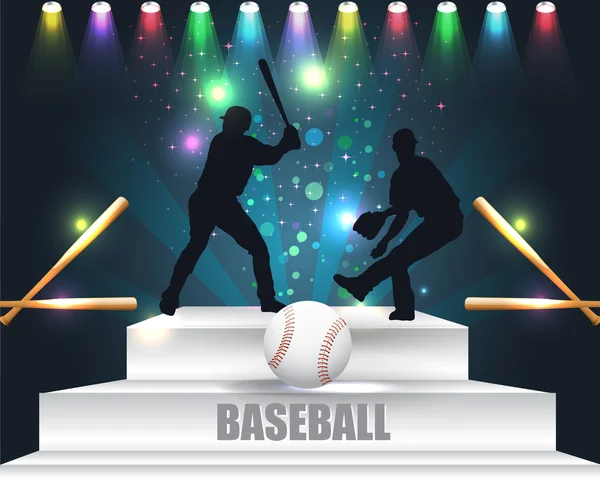 Baseball in Podium Vector Design Abstract Background — Stock Vector