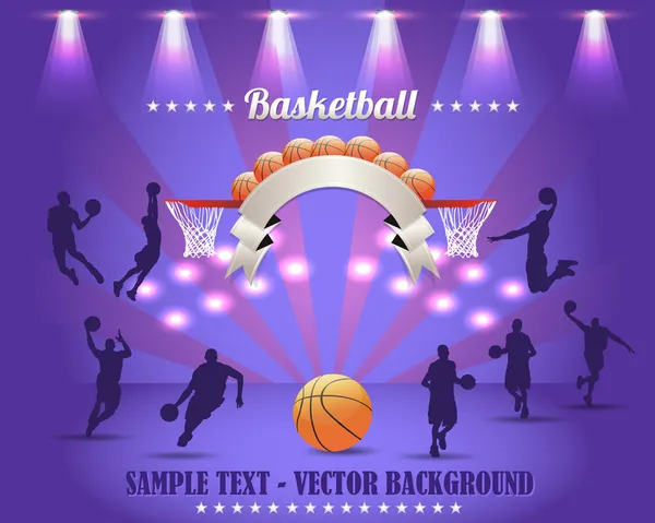 Arka plan basketbol vektör tasarımı — Stok Vektör