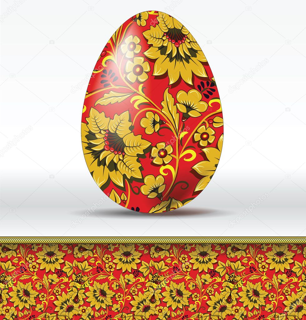 Hohloma egg illustration