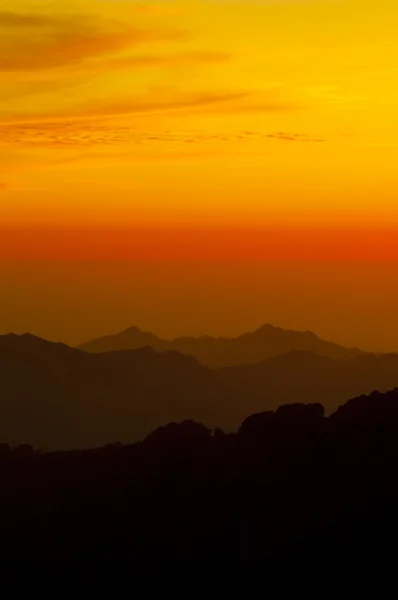 stock image Sunset in the mountains of Corsica