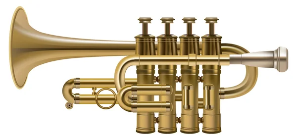Trumpet, musical, instrument — Stock Vector