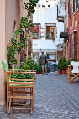 Old streets of Chania clipart