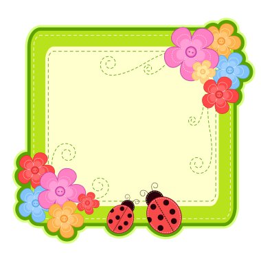 Ladybug frame clipart