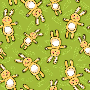 Rabbits pattern clipart