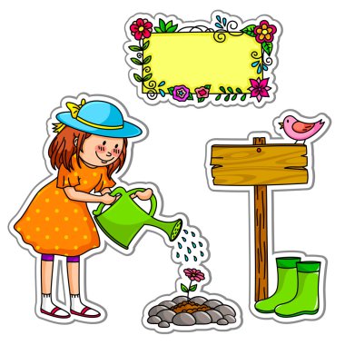 Gardening set clipart