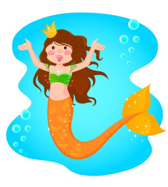 Mermaid princess clipart