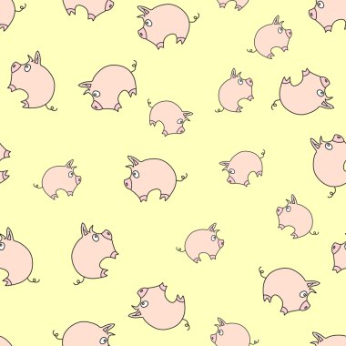 Piggy pattern clipart