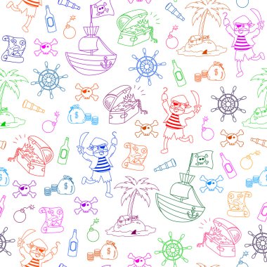 Pirates pattern clipart