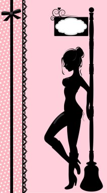 Sexy girl silhouette clipart